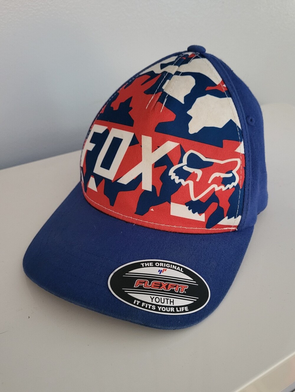 Fox Kids Blue, Red & White Logo Flexfit Hat